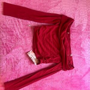 Red off the shoulder top